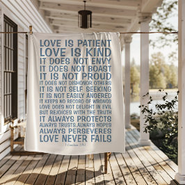 Love Never Fails Sherpa Blanket Deken