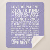 Love Never Fails Sherpa Blanket Deken (Voorkant)