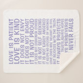 Love Never Fails Sherpa Blanket Deken (Voorkant (horizontaal))
