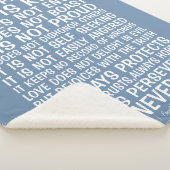 Love Never Fails Sherpa Blanket Sherpa Deken (3/4)