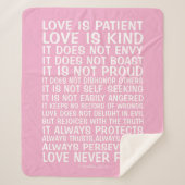 Love Never Fails Sherpa Blanket Sherpa Deken (Voorkant)