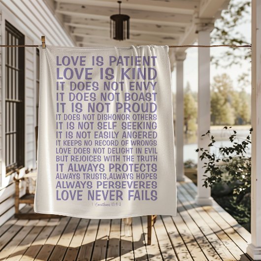 Love Never Fails Sherpa Blanket Sherpa Deken