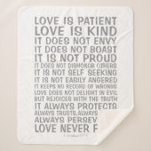 Love Never Fails Sherpa Blanket Sherpa Deken (Voorkant)