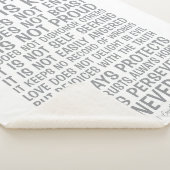 Love Never Fails Sherpa Blanket Sherpa Deken (3/4)