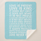 Love Never Fails Sherpa Blanket Sherpa Deken (Voorkant)