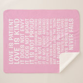 Love Never Fails Sherpa Deken (Voorkant (horizontaal))