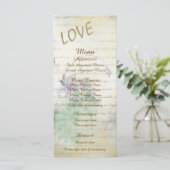 Love Never Fails Wedding Menu (Staand voorkant)