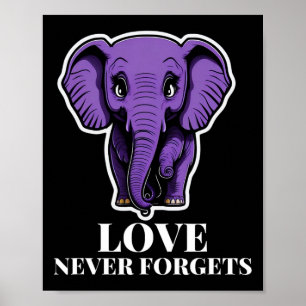 Love Never Forgets Elephant Woman beroemd gemaakt Poster