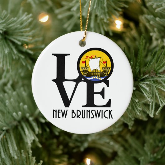 LOVE New Brunswick Keramisch Ornament (Boom)