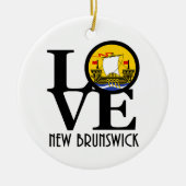 LOVE New Brunswick Keramisch Ornament (Voorkant)