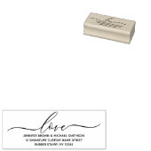 Love new home address rubberstempel (Gestempeld)