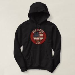 Love New Jersey - Cute NJ State Souvenir Hoodie