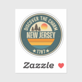 Love New Jersey - Schattigee NJ State Souvenir Sticker