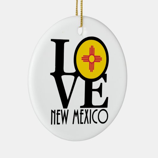 LOVE New Mexico Keramisch Ornament (Rechts)