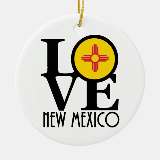 LOVE New Mexico Keramisch Ornament (Voorkant)