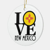 LOVE New Mexico Keramisch Ornament (Links)