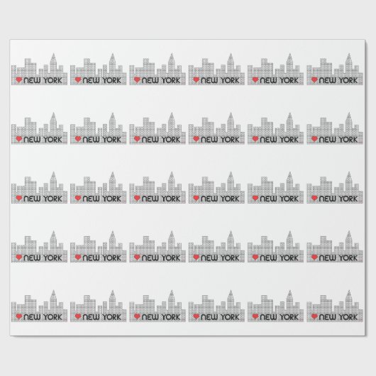 Love NEW YORK Cadeaupapier (Vlak)