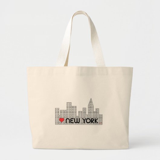 Love NEW YORK Grote Tote Bag (Voorkant)