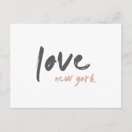 Love New York | NYC USA Modern Wanderlust Pink Briefkaart