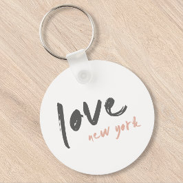 Love New York | NYC USA Modern Wanderlust Pink Sleutelhanger