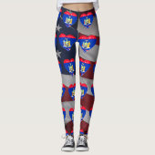 Love New York Patriotic Flag Fun Leggings (Voorkant)