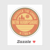 Love NH - New Hampshire Kaart Souvenir Sticker (Vel)