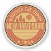 Love NH - New Hampshire Kaart Souvenir Sticker (Voorkant)
