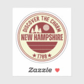 Love NH - New Hampshire Kaart Souvenir Sticker (Vel)