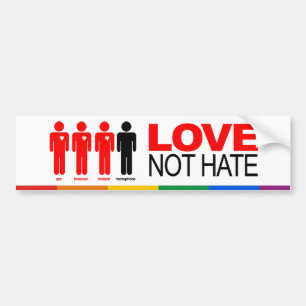 LOVE NIET HAAT -.png Bumpersticker