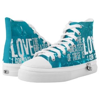 + "Love No. 1" Distressed HT Gedrukte Schoenen