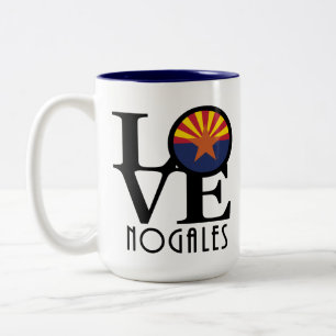 LOVE Nogales Arizona 15oz Tweekleurige Koffiemok