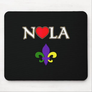 Love Nola New Orleans Fleur De Lis Heart Nola Muismat