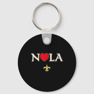 Love Nola New Orleans Fleur De Lis Heart Nola Sleutelhanger