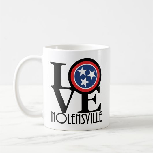 LOVE Nolensville Tennessee 11oz Koffiemok (Links)