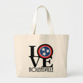 LOVE Nolensville Tennessee Grote Tote Bag (Voorkant)