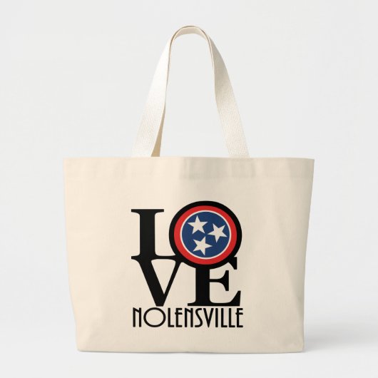 LOVE Nolensville Tennessee Grote Tote Bag (Voorkant)