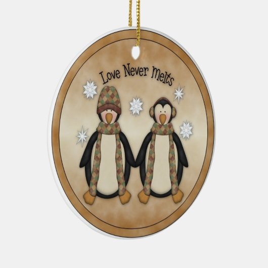 Love Nooit Melts Keramisch Ornament (Rechts)