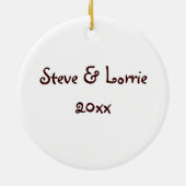 Love Nooit Melts Keramisch Ornament (Achterkant)