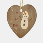 Love Nooit Melts kerstversiering Keramisch Ornament (Links)