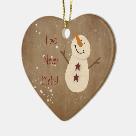 Love Nooit Melts kerstversiering Keramisch Ornament (Links)