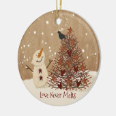 Love Nooit Melts kerstversiering Keramisch Ornament (Links)
