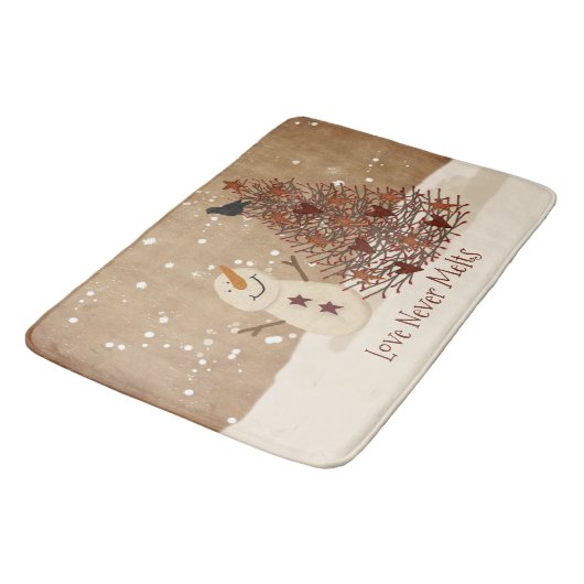 Love Nooit Melts Snowman Bath Mat (Gekanteld)
