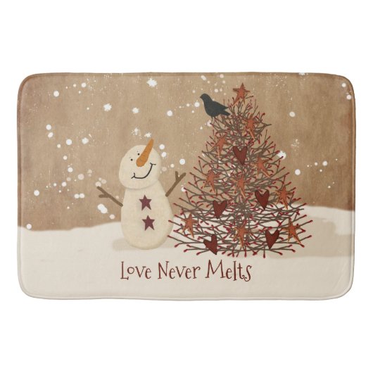 Love Nooit Melts Snowman Bath Mat (Voorkant)