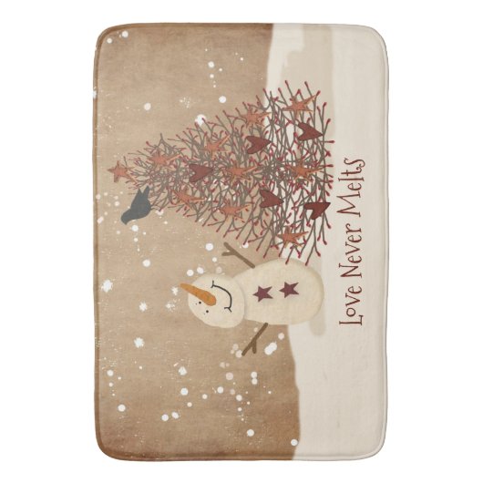 Love Nooit Melts Snowman Bath Mat (Voorkant Verticaal)