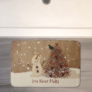Love Nooit Melts Snowman Bath Mat