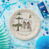 Love Nooit Melts Snowman Couple Pset Papieren Bordje (Feest)