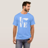 Love North Carolina, Love the tarheel state, Love T-shirt (Voorkant volledig)