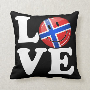 Love Norway glimlach Flag Kussen
