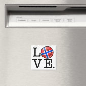 Love Norway glimlach Flag Magneet (Insitu (Vaatwasser))