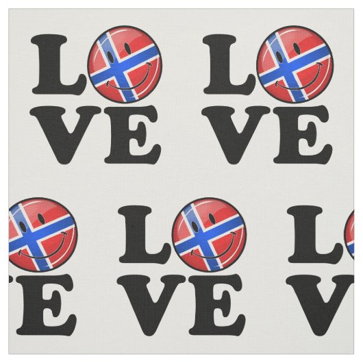 Love Norway glimlach Flag Stof (Swatch)